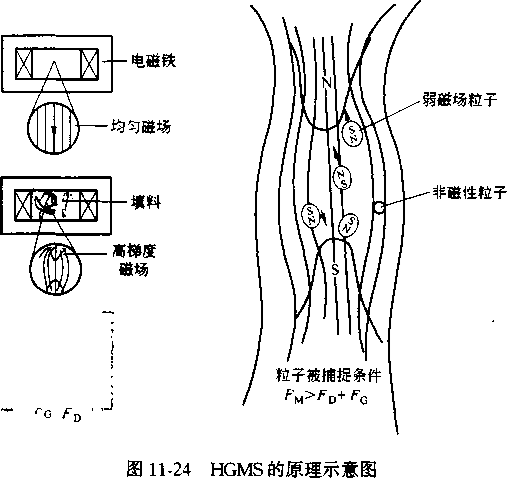 圖11-24HGMS的原理示意圖